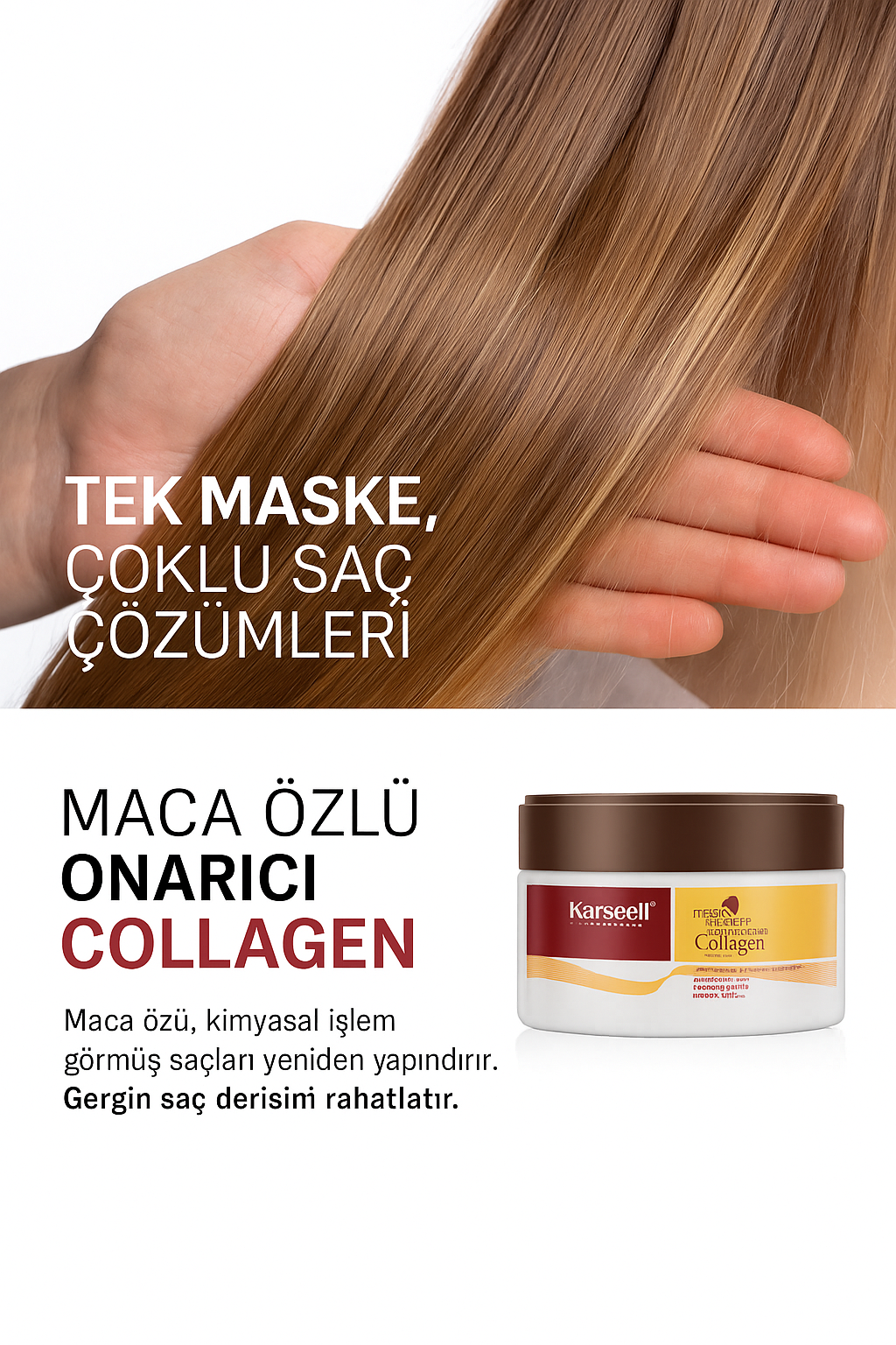 Karseell SET Kolajen Saç Maskesi 250 ml + Argan Yağı 50 ml Karsel