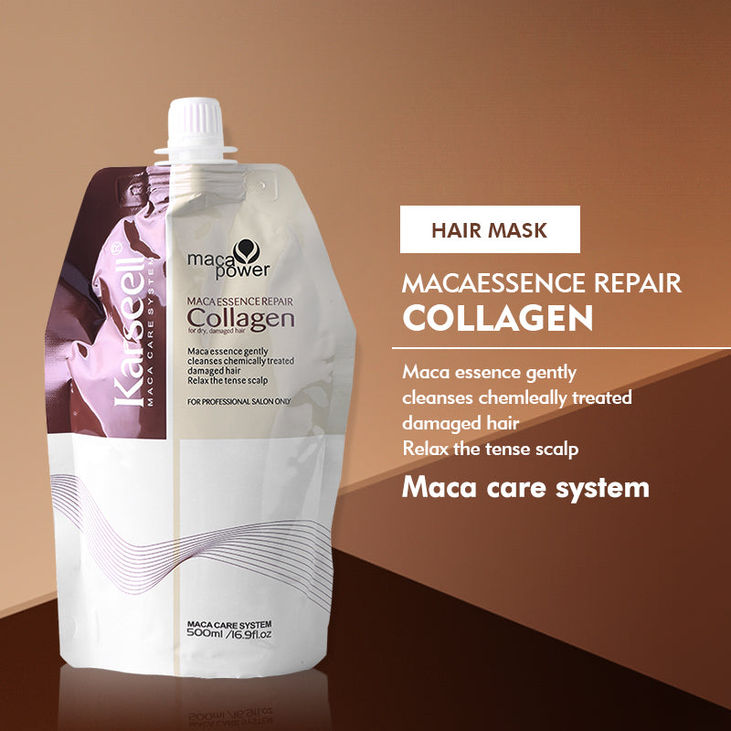 Kolajen Saç Bakım Maskesi Maca Özü Onarıcı Repair Kolajen Saç Maskesi 500 ml Karsel