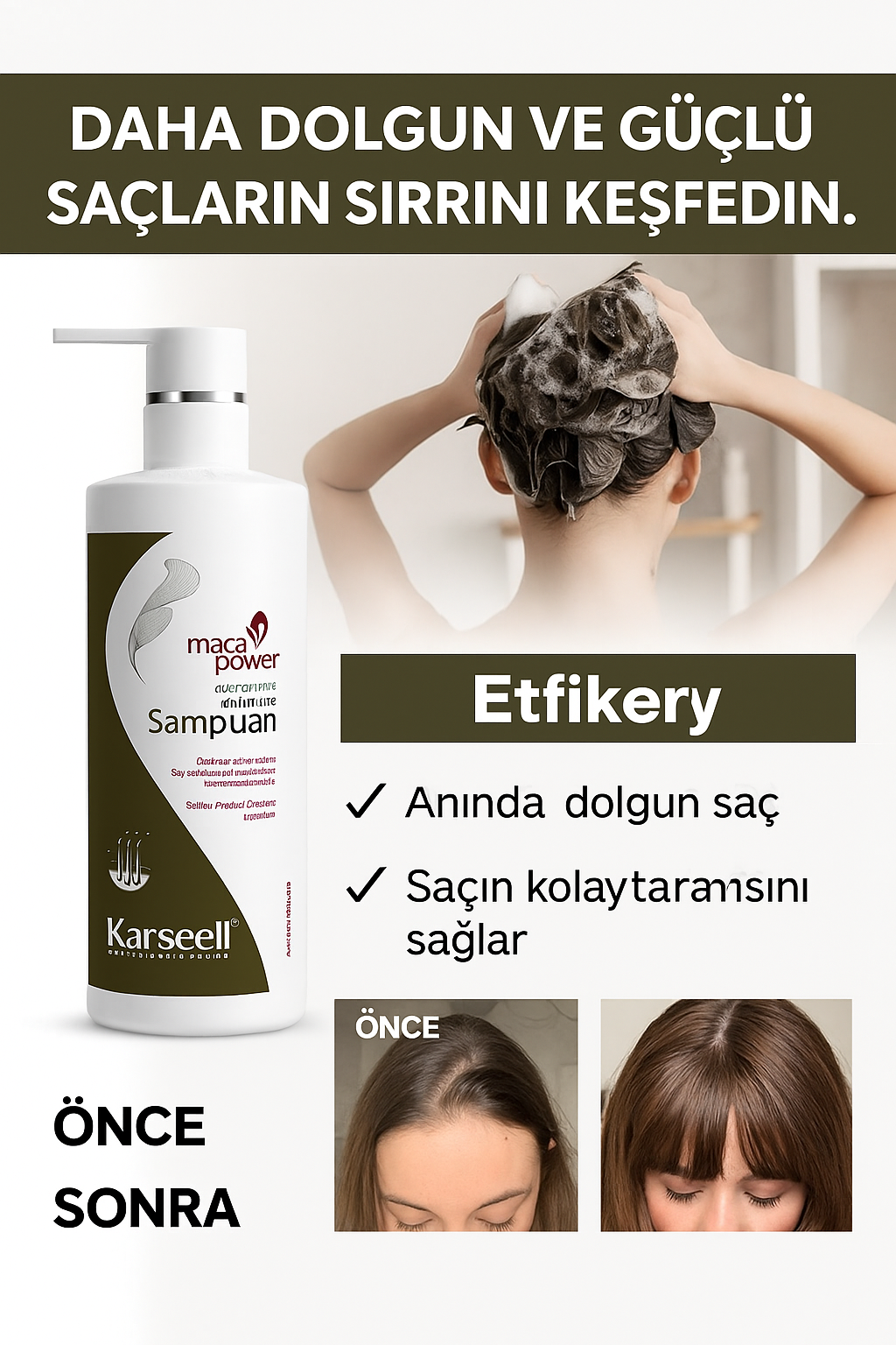 Karseell Dökülme Önleyici Şampuan 500 ml